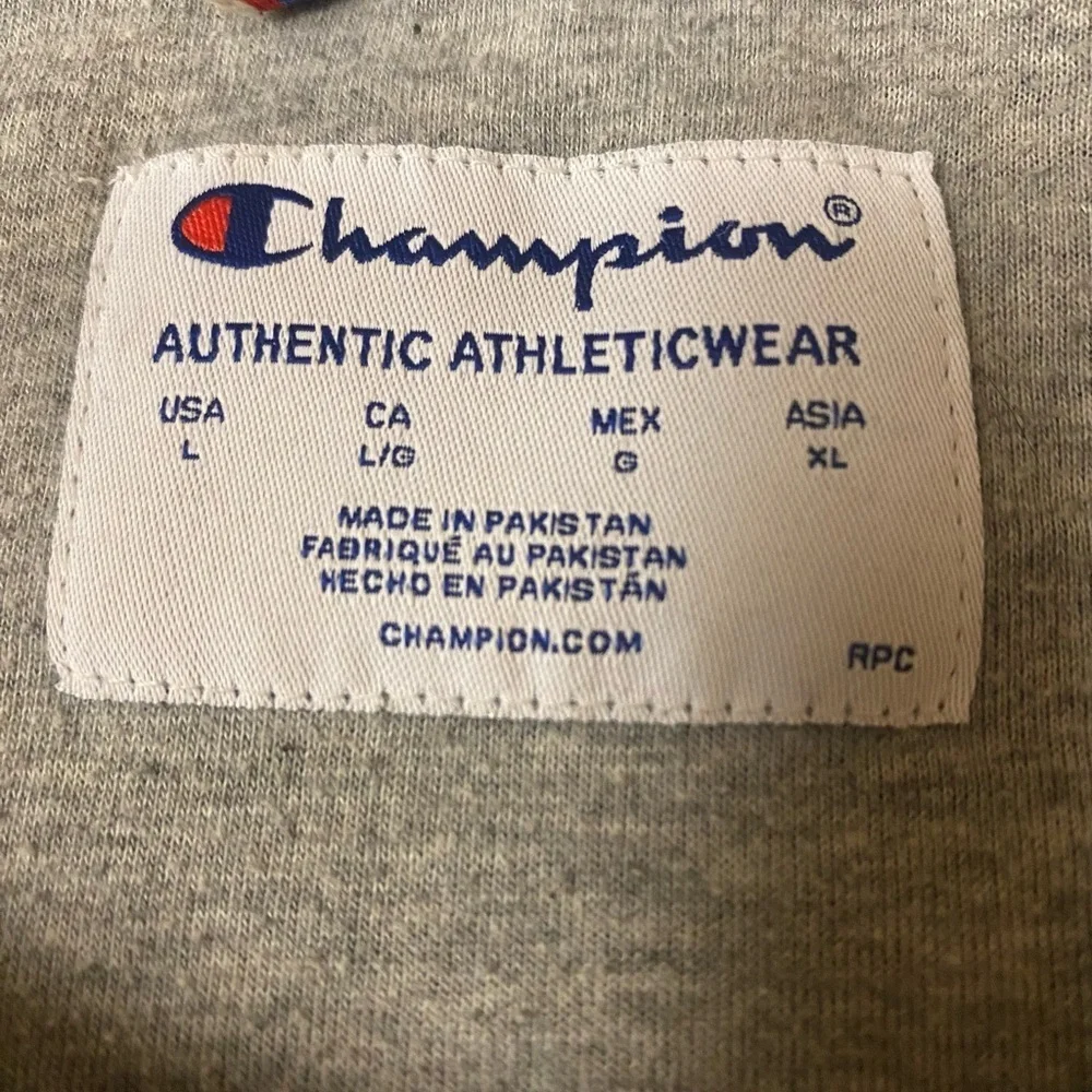 Champion Men's Black Crewneck Oversized Sweatshirt Size Large